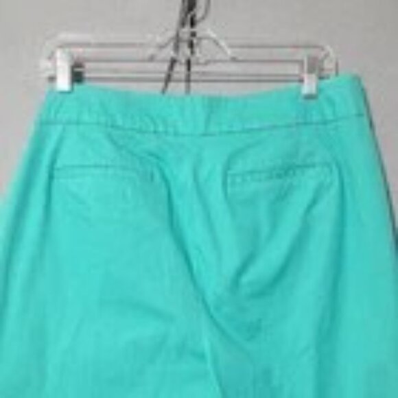 Ann Taylor Factory Women's Green Straight Leg Cropped Pants - Size 12 - Picture 3 of 9